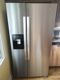 Whirlpool side by side refrigerator, réfrigérateur