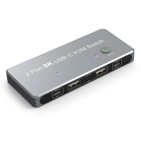 NEW: 2 Port USB C 8K KVM Switch DisplayPort