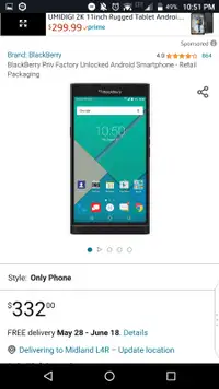 Blackberry Priv (300 on Amazon, asking 100$)