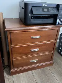Real wood night stand