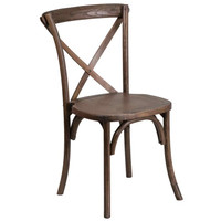 Set of 2 Arquit Stackable Wood Cross Back Chair