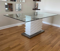 Glass Top Dining Table/6-8seats