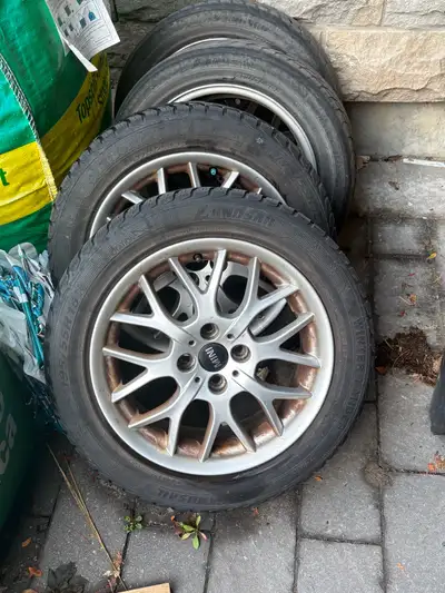 Winter is coming Set of aluminum rims for your winter tires (Existing tires are shot) Fit Mini Coope...