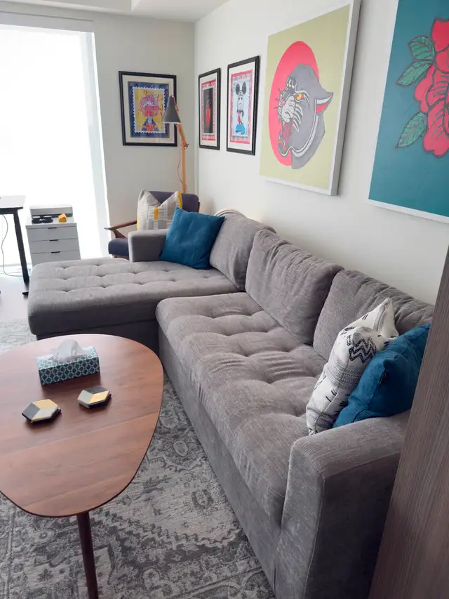Article - Soma Dawn Gray Left Sofa Bed62863273937153122