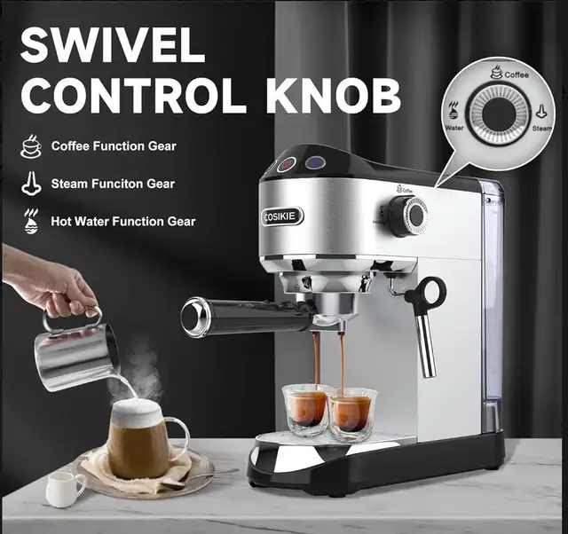 Espresso Coffee Maker, Espresso Machine with Milk Frother in Coffee Makers in Burnaby/New Westminster - Image 7