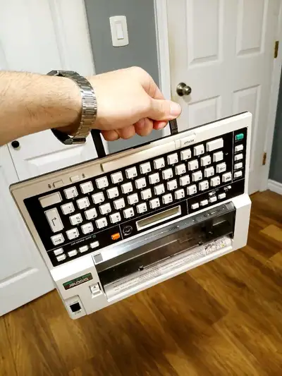 Back to the 80s compact design, well built, with LCD display allowing you to see what's typed before...