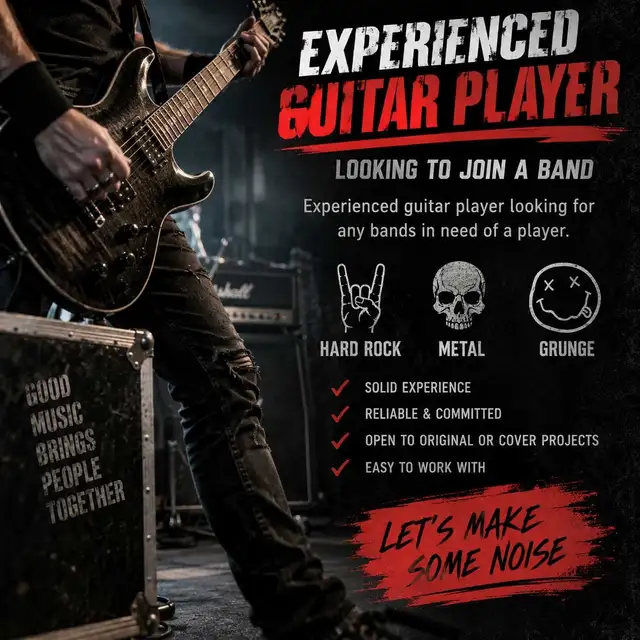 Experienced Guitar Player Available