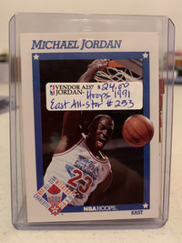 Michael Jordan East All-Star HOOPS NBA 1991 #253 Showcase 267