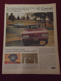 1967 Chevrolet Corvair 500 Sport Coupe Original Ad