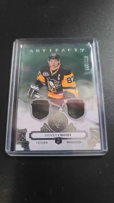 Sidney Crosby Artifacts Double patch numbered Will trade for Tim's cards from this year as well as o...