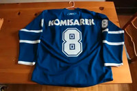 Toronto Maple leafs Reebok size 52 #8 Komisarek fight strap NHL