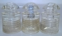 Vintage PYREX Glass Insulators Set of 3