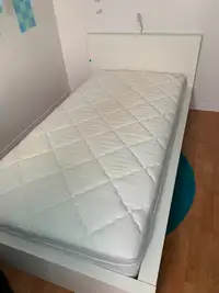 White Bed Twin with Mattress