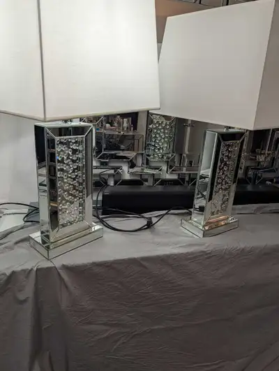 Mirrored Crystal Table Lamps, View more