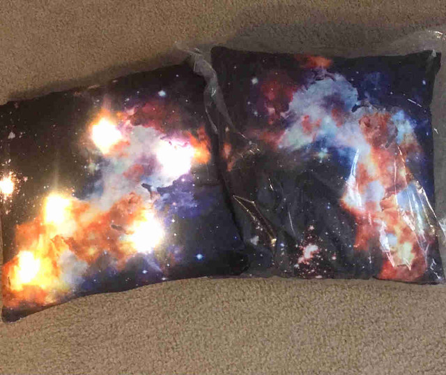 LED light galaxy pillows- new  in Home Décor & Accents in Belleville