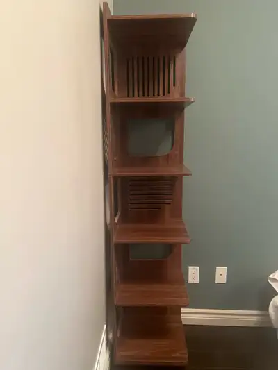 I’m selling a Millwood Pines 6‑Tier Corner Bookshelf (exact model: same as on Wayfair) — used but in...