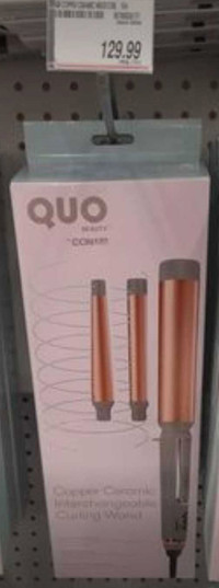 QUO Copper ceramic interchangeable curling wand