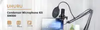 UHURU Kit de microphone à condensateur professionnel XLR