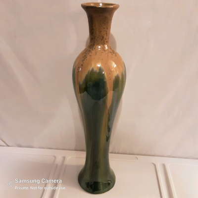 Tall Signed Vintage East Germany drip/crackle glaze Vase, View more