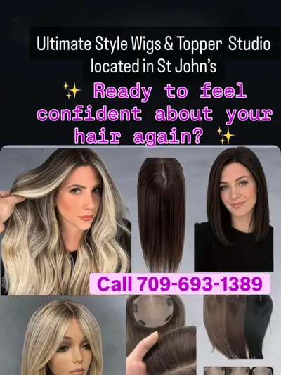 Discover our collection of real human hair wigs and toppers, designed to restore confidence and enha...