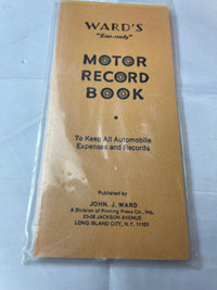 NEW WARDS MOTOR RECORD BOOK EXPENSE AND RECORD NOTE PAD #M01627