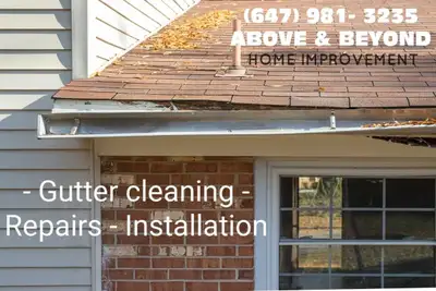 Gutter cleaning, repairs, downspout installation , View more