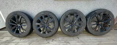Selling my nearly new Firestone Destination LE3 all-season tires mounted on sleek black rims. Bought...