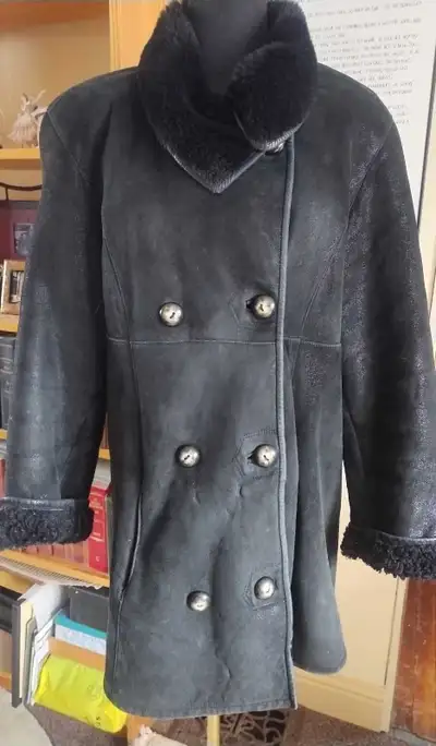 Sheepskin car coat - Size 10, View more
