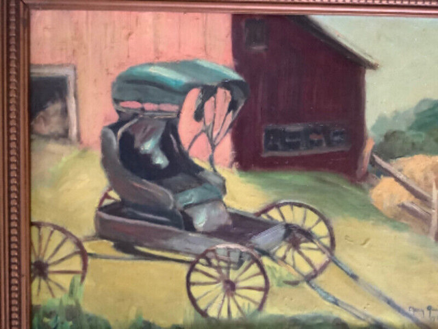 Vintage 1950 Oil Painting by Artist Mary Quinn in Arts & Collectibles in Belleville - Image 3