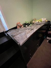 Twin Captains Bed, Dresser and Shelf FREE