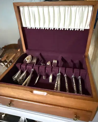 VTG SILVER Plated Flatware SET ROSTFREI, Hanfa 90 including WMF children's cutlery. MIXED Collection...