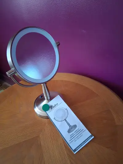 Cordless LED Lighted Vanity Mirror 10X magnifire, View more