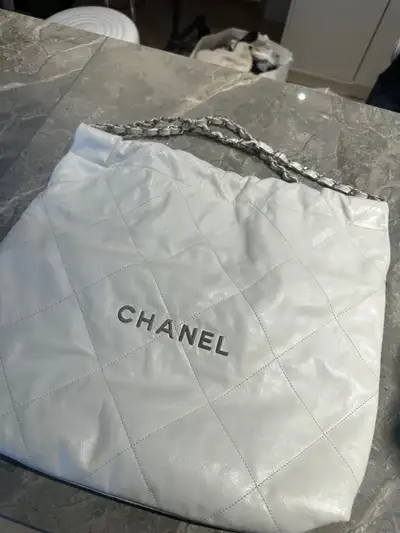 Chanel 22 Bag- White Silver Medium -Like New, $5xxxCAD