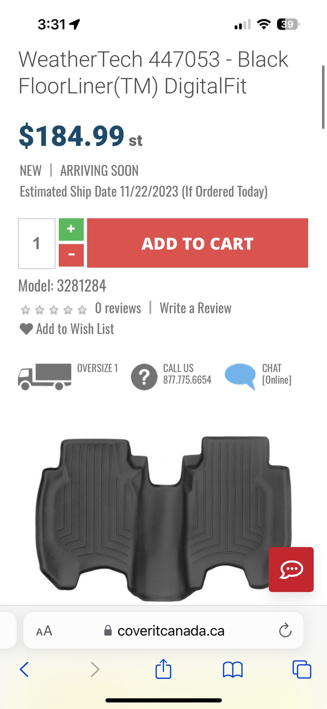 New Weathertech floor mats. Front and cargo. Honda CR-V/ Fit in Other Parts & Accessories in Strathcona County - Image 3