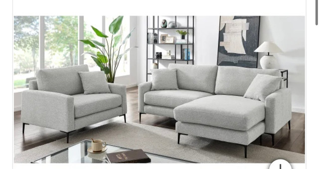 Oversized chair and reversible sofa chaise in Couches & Futons in Winnipeg