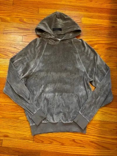 Fear of God Essentials velour oversized hoodie, View more
