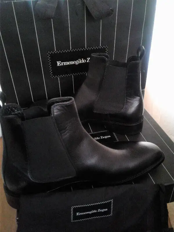 New  Ermenegildo  Zegna  leather ankle boot/Men's in Men's Shoes in Markham / York Region - Image 3