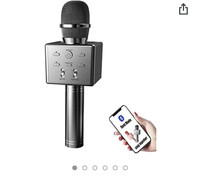 Wireless Bluetooth Karaoke Microphone,3-in-1Portable Handheld Co