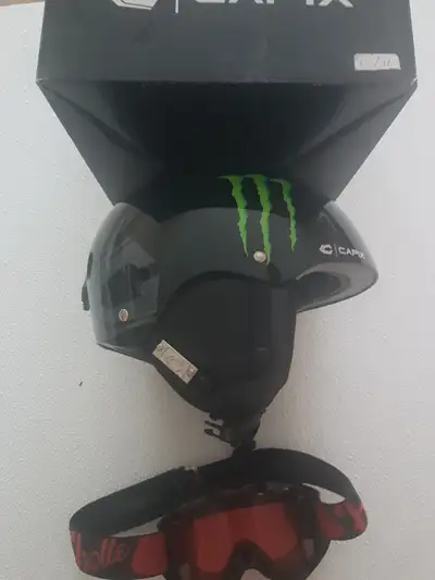 Capix Monster Snowboarding Helmet and Goggles, View more