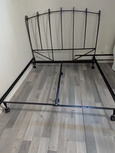 QUEEN size solid metal bed frame in good condition., View more