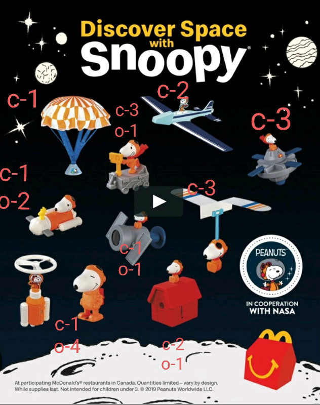 Snoopy NASA 2019 McDonald's Happy Meal Toys in Toys & Games in City of Toronto - Image 2