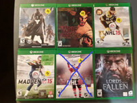 XBOX ONE VIDEO GAMES - $20 for everything