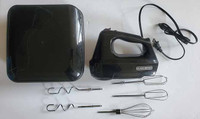 6-Speeds Hand Mixer w/ Storage Case Black