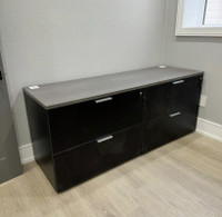 Grey Office Lateral File Cabinet Credenza