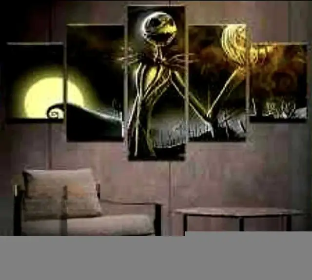 Nightmare Before Christmas 5 panel painting in Home Décor & Accents in Saskatoon - Image 2