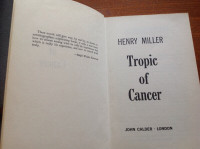Vintage book ,Tropic of Cancer by Henry Miller,  original John C