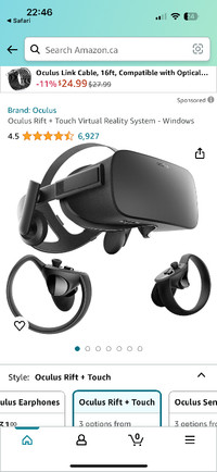 Oculus Rift + Touch Virtual Reality System