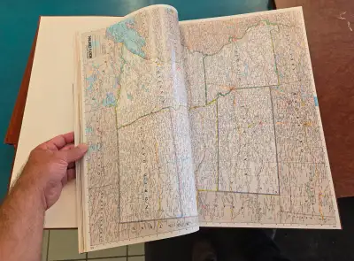 "Atlas of North America: Space Age Portrait of a Continent" published by National Geographic, featur...