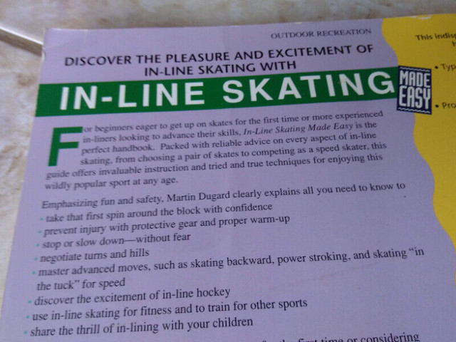 In-Line Skating Made Easy - Paperback, by Martin Dugard in Children & Young Adult in Windsor Region - Image 4