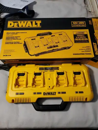 New DeWalt 20V/60V Max 4 Port Fast Battery Charger, View more